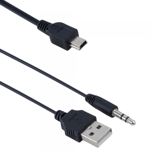 USB -USB MiNi + audio jack 3.5mm