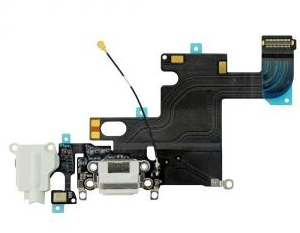 Alternative view of iPhone 6 headphone-socket με lightning connection και flex cable-white