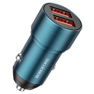 BOROFONE CAR CHARGER BZ19 WISDOM - 2XUSB - 12W Μπλέ