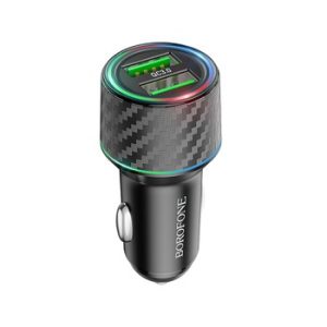 Borofone Car charger BZ21A Brilliant 2xUSB QC 3.0 36W Μαύρο