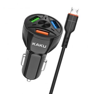 Car Charger 20W 4,8A QC3.0 3xUSB + Cable Micro USB KAKU
