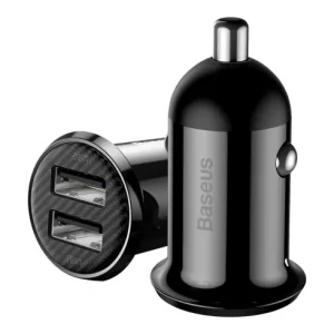 Alternative view of Baseus Car charger Grain Pro 2x USB 4.8A black CCALLP-01