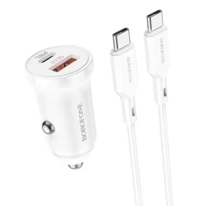 Alternative view of BOROFONE CAR CHARGER BZ18A - USB TYPE C - PD 20W QC 3.0 18W