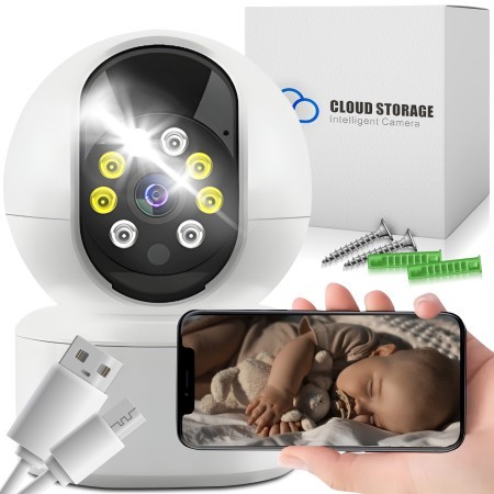 ELECTRONIC BABY NANNY HOME CAMERA WIFI IP 360° ROTATION NIGHT MODE FULL HD®