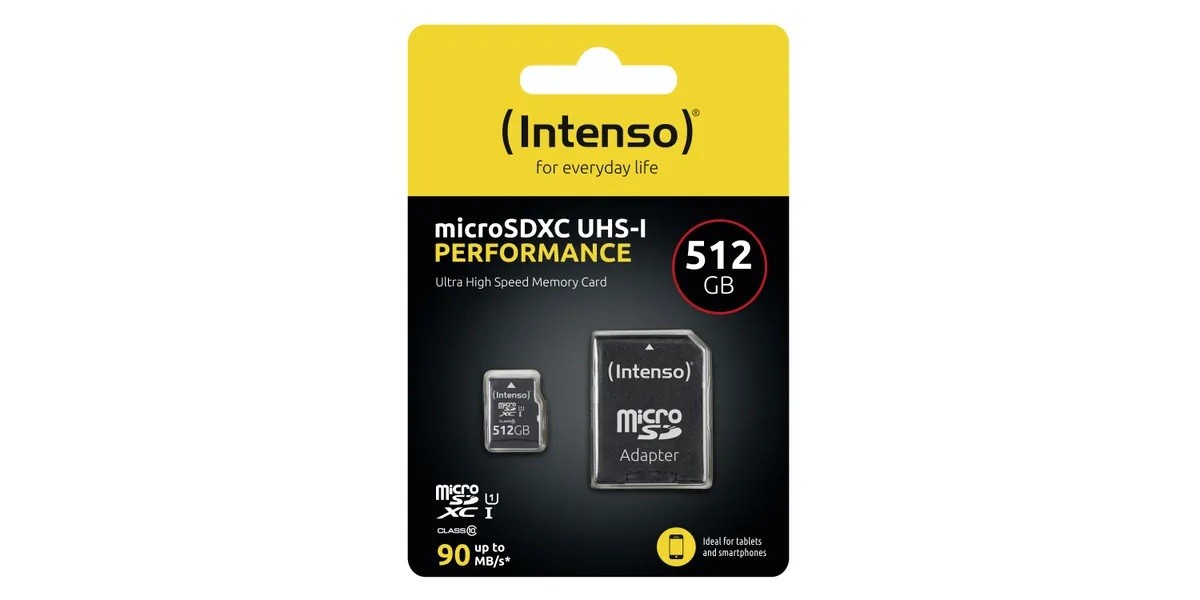 SD MicroSDXC Card 512GB Intenso UHS-I incl. SD adapter