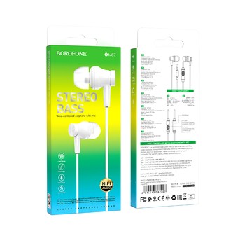 Borofone earphones BM67 Talent with mic white
