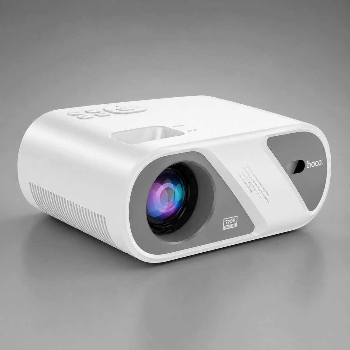 Alternative view of Projector HOCO DT1 Wi-Fi Bluetooth 720P HD – White