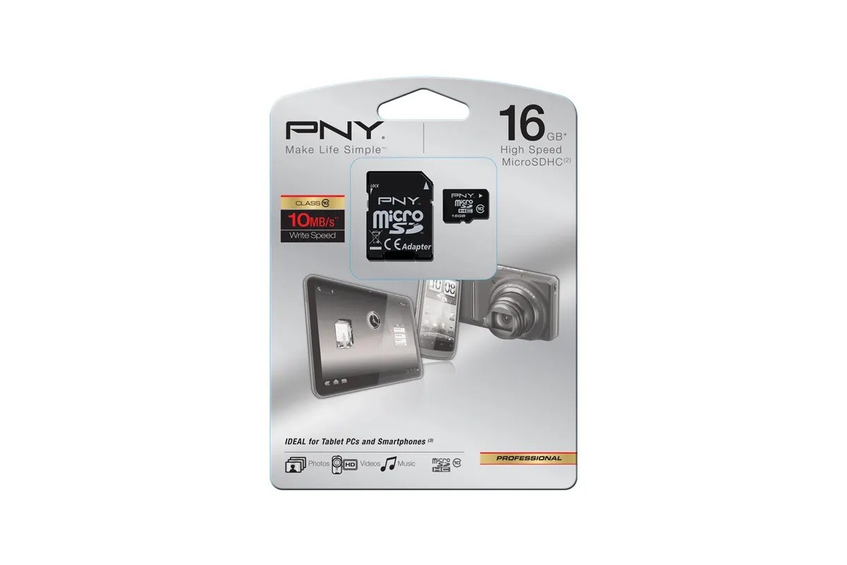 Alternative view of Κάρτα Μνήμης microSD 16GB PNY HP mi210 Class 10