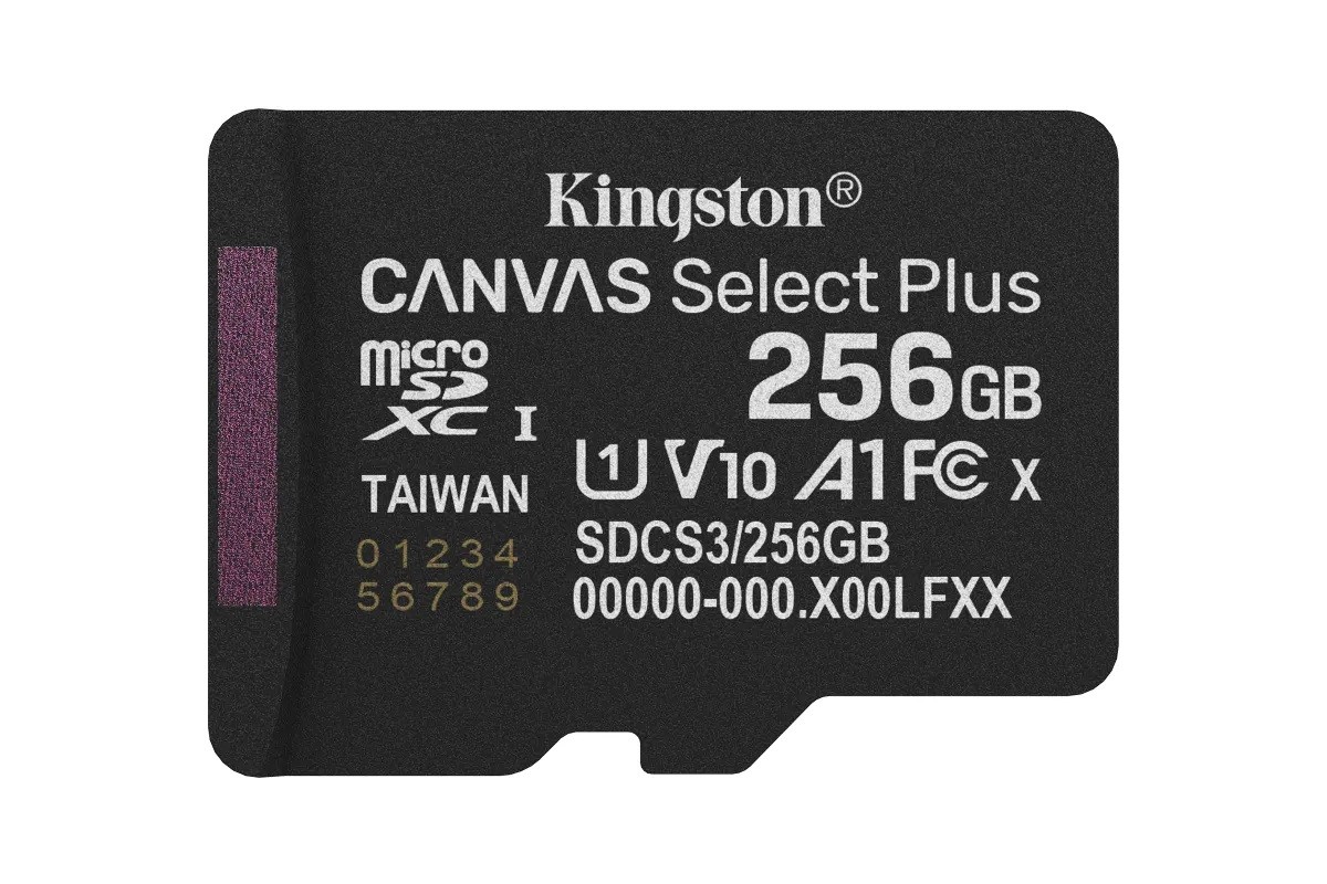 Κάρτα Μνήμης microSDXC 256GB Kingston Canvas Select Plus Gen3 A1 UHS-I V30